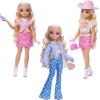 imageBarbie Dream Besties Festival Looks Set Including Barbie Malibu Doll with Long Blonde Stylized Hair 10 Removable Fashions ampamp Accessories