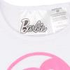 imageBarbie Girls 2Piece TShirt and Shorts Set  Logo Graphic Print Design  Lightweight Summer Outfits for KidsWhitePink