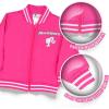 imageBarbie Girls Bomber Jacket  ZipUp Varsity Jacket with Girl Power OuterwearHot Pink
