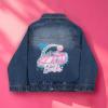 imageBarbie Girls Button Up Jean Jacket  Fashion Denim Jacket Print for KidsDeep Blue