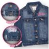 imageBarbie Girls Button Up Jean Jacket  Fashion Denim Jacket Print for KidsDeep Blue