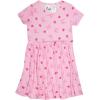 imageBarbie Girls Casual Stretch Dress 2Pack Graphic Print Logo  Set of Short Sleeve Summer Dresses for KidsCreamLight Pink
