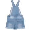 imageBarbie Girls Crewneck TShirt and Denim Short Overalls 2Piece Set Pink Convertible Tee and Jean Shortalls for KidsPink and Blue