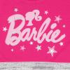 imageBarbie Girls Short Sleeve Sparkle Tutu Dress Logo Glitter Print Dress with Tulle Skirt for KidsPink