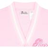 imageBarbie Girls VNeck Button Up Cardigan with Graphic Print and Embroidered Design  Long Sleeve Sweater with Pockets for KidsPink
