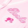 imageBarbie Girls VNeck Button Up Cardigan with Graphic Print and Embroidered Design  Long Sleeve Sweater with Pockets for KidsPink