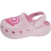 imageBarbie Toddler Girls Lightweight SlipOn Clogs  Adjustable Strap Summer Shoes for Kids  WaterFriendly Play SandalsLight Pink Glitter WBarbie Heart Patch