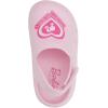 imageBarbie Toddler Girls Lightweight SlipOn Clogs  Adjustable Strap Summer Shoes for Kids  WaterFriendly Play SandalsLight Pink Glitter WBarbie Heart Patch