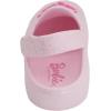 imageBarbie Toddler Girls Lightweight SlipOn Clogs  Adjustable Strap Summer Shoes for Kids  WaterFriendly Play SandalsLight Pink Glitter WBarbie Heart Patch