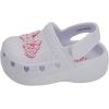 imageBarbie Toddler Girls Lightweight SlipOn Clogs  Adjustable Strap Summer Shoes for Kids  WaterFriendly Play SandalsWhite Glitter