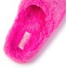 imageBarbie womens Cozy Xband ampamp Open Toe Faux Fur Memory Foam Indoor Outdoor Soled Slipper XsxlHeart Rainbow B