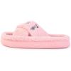 imageBarbie womens Cozy Xband ampamp Open Toe Faux Fur Memory Foam Indoor Outdoor Soled Slipper XsxlPink Xband