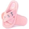 imageBarbie womens Cozy Xband ampamp Open Toe Faux Fur Memory Foam Indoor Outdoor Soled Slipper XsxlPink Xband