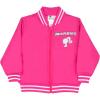 imageBarbie Girls Bomber Jacket  ZipUp Varsity Jacket with Girl Power OuterwearHot Pink