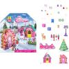 imageBarbie Mini Land Collectible Advent Calendar with 15Inch Dolls ampamp 24 Days of Surprises Winter Village Play Areas for Storytelling FunMini Barbieland