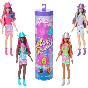 imageBarbie Color Reveal Fashion Doll ampamp Accessories with 6 Surprises Disco Star Series with Metallic Shine ampamp ColorChange Bodice Styles May Vary