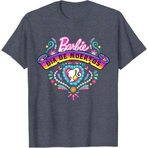imageBarbie Da De Muertos Remember and Celebrate TShirtHeather Blue