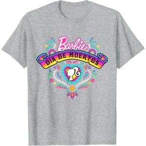 imageBarbie Da De Muertos Remember and Celebrate TShirtHeather Grey