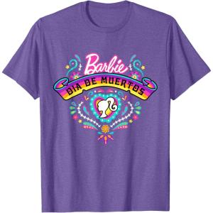 imageBarbie Da De Muertos Remember and Celebrate TShirtPurple Heather