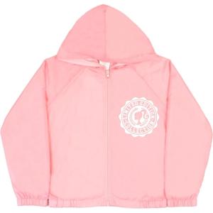 imageBarbie Girls Nylon Windbreaker Jacket Kids Rain Jacket for Big and Little Kids Girls Rain JacketGraphic Print Pink