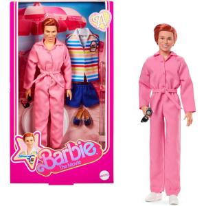imageBarbie The Movie Allan Collectible Doll Michael Cera as Allan with 2 Removable Movie Fashions Pink Jumpsuit Outfit ampamp Blue Striped Beach Set with Sunglasses