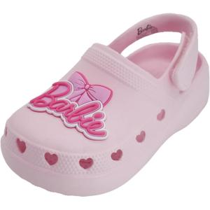 imageBarbie Toddler Girls Lightweight SlipOn Clogs  Adjustable Strap Summer Shoes for Kids  WaterFriendly Play SandalsMedium Pink