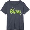 imageBarbie  Happy Halloween Bats TShirtHeather Blue