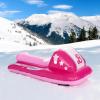 imageFUNBOY ampamp Barbie 50quot Kids Inflatable Skimobile Winter Snow Sled 12 Riders with Grooved Rubber Base Tracks 2 Handles and Hand Pull Rope