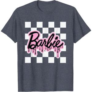 imageBarbie  Halloween Drip Logo TShirtHeather Blue