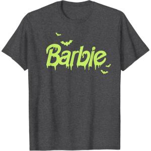 imageBarbie  Happy Halloween Bats TShirtDark Heather Grey