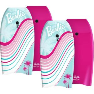 imageBarbie Signature 36in Bodyboard by Wavestorm 2Pack  Graphic top Deck with high Density Slick Bottom  for Kids and Adults Foam Construction with Accessories  Basic Leash Included