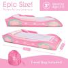 imageFUNBOY Barbie Kids Sleepover Travel Bed ampamp Air Mattress Perfect for Sleepovers Includes Carrying Storage Bag TwinPink