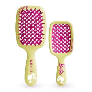 imageUNbrush Barbie Detangling Brush Duo  Shine Bright  PinkYellow