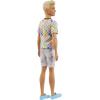 imageBarbie Fashionistas Ken Doll 174 with Sculpted Blonde Hair Wearing SurfInspired Checkered Shirt Denim Shorts ampamp Deck Shoes