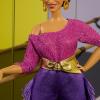 imageBarbie Signature Doll Debbie Allen Tribute Collection Posable Doll with OffShoulder Top Gold Belt and Purple Fringe Pants with Leg Warmers