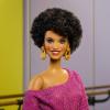 imageBarbie Signature Doll Debbie Allen Tribute Collection Posable Doll with OffShoulder Top Gold Belt and Purple Fringe Pants with Leg Warmers