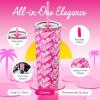 imageDragon Glassware x Barbie Vacuum Insulated Tumbler with Lid and Straw  24 oz Tumbler Cup with 2 Straws  Stainless Steel Tumbler with Straw for Water Iced Tea  Travel Coffee Tumbler  Love Out LoudBarbie  Classic