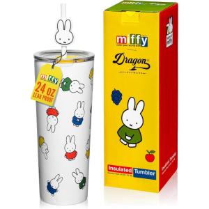 imageDragon Glassware x Barbie Vacuum Insulated Tumbler with Lid and Straw  24 oz Tumbler Cup with 2 Straws  Stainless Steel Tumbler with Straw for Water Iced Tea  Travel Coffee Tumbler  Love Out LoudMiffy  Iconic