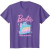 imageBarbie Birthday Sprinkles ampamp Cake TShirtPurple Heather