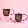 imageDragon Glassware x Barbie Double Walled Glass Coffee Mugs  16 oz Set of 2 Glass Coffee Cups to Keep Beverages Hot or Cold Longer  Barbie Dreamhouse Collection  Clear Mug with Pink HandleBarbie Dreamhouse