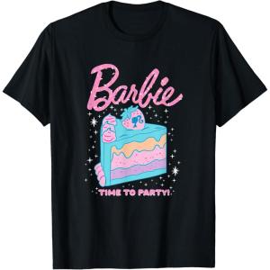 imageBarbie Birthday Sprinkles ampamp Cake TShirtBlack