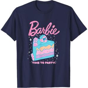 imageBarbie Birthday Sprinkles ampamp Cake TShirtNavy Blue