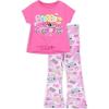 imageBarbie Girls TShirt and Leggings Outfit Set Toddler to Big Kid Sizes 2T  1416Fuchsia Pink  Tie Dye