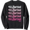 imageBarbie The Movie  Hi Barbie Stacked SweatshirtBlack