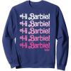 imageBarbie The Movie  Hi Barbie Stacked SweatshirtNavy Blue