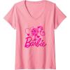 imageWomens Barbie  Heart Logo VNeck TShirtPink