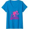 imageWomens Barbie  Heart Logo VNeck TShirtSapphire Blue