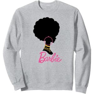 imageBarbie  Afro Barbie SweatshirtHeather Grey