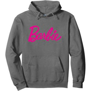 imageBarbie  Barbie Classic Logo Pullover HoodieAsphalt Grey