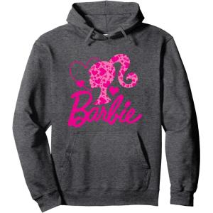 imageBarbie  Heart Logo Pullover HoodieDark Heather Grey